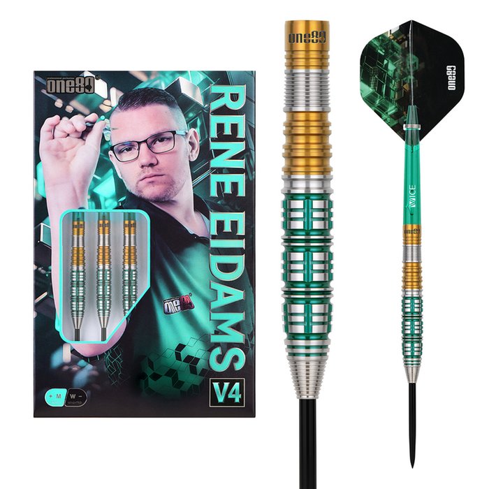 ONE80 Rene Eidams V4 90% - Steel Tip Darts