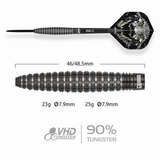 ONE80 Crocforce Darts - Steel Tip - 90% Tungsten - CF4