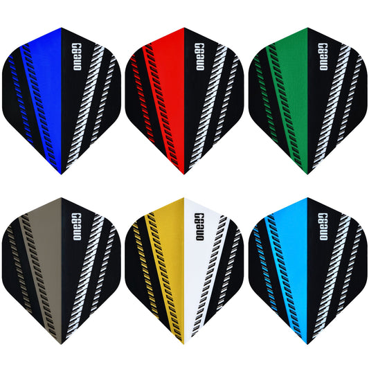 ONE80 V-Flow Dart Flights - 100 Micron - No.2 Standard