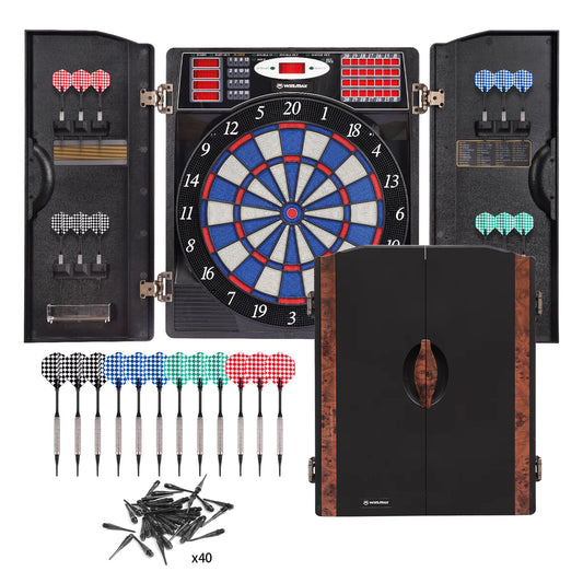 16-Player Electronic Dartboard Cabinet Set