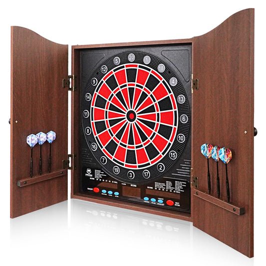 WINMAX Electronic Dart Board Cabinet Set - Full View Open