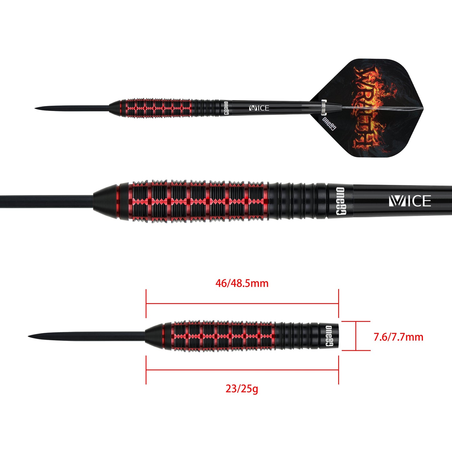 ONE80 Vaelkris Darts - Steel Tip - 90% Tungsten - V01