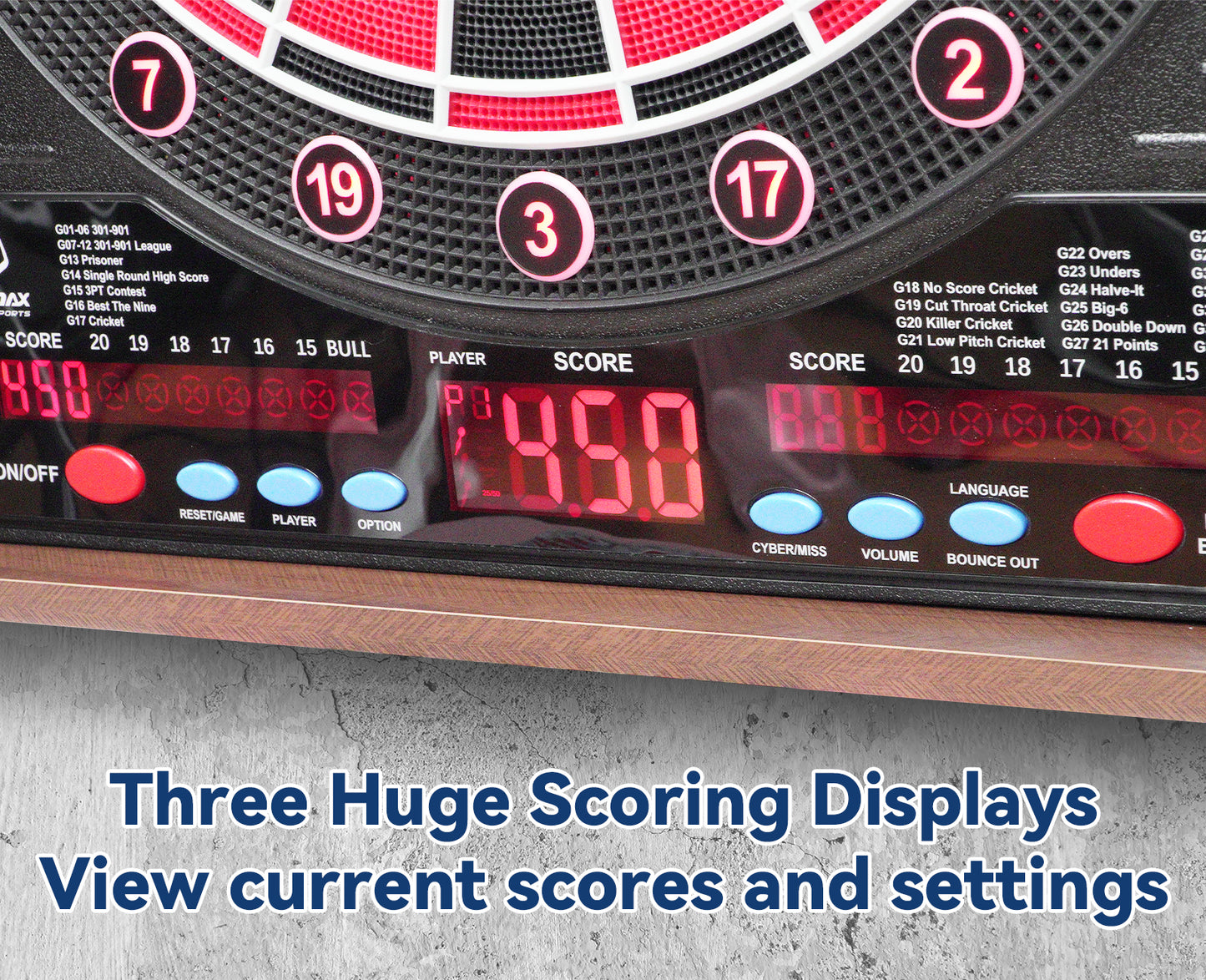Triple LED Digital Scoreboard Close-up