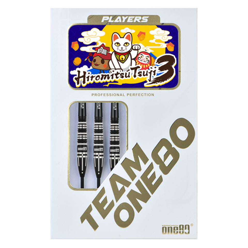 ONE80 Tsuji III Steel Tip Darts - Black