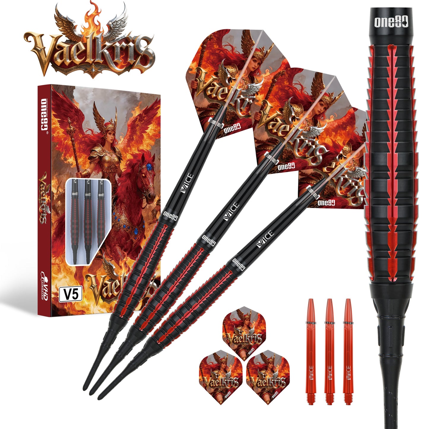ONE80 Vaelkris V05 90% Tungsten Steel Tip Darts