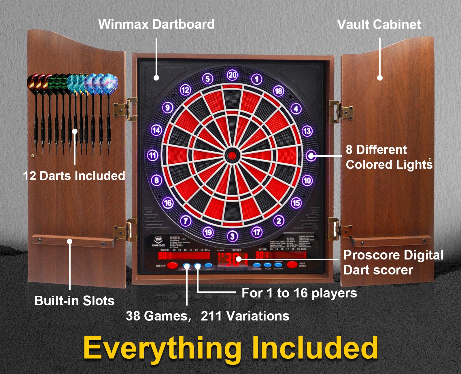 WINMAX Electronic Dartboard Image 16