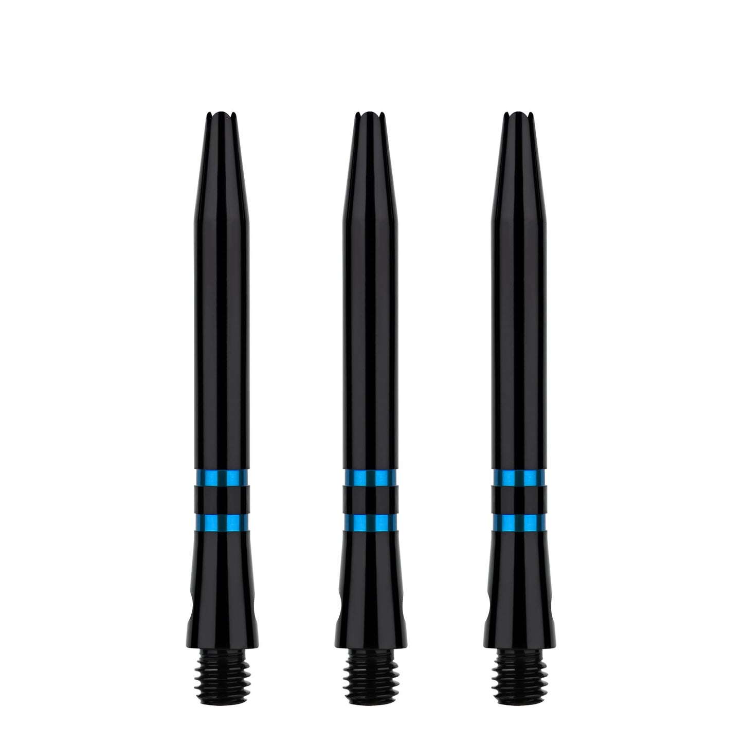 ONE80 TC Alu Dart Shafts - Regrooved Stems - Black & Blue