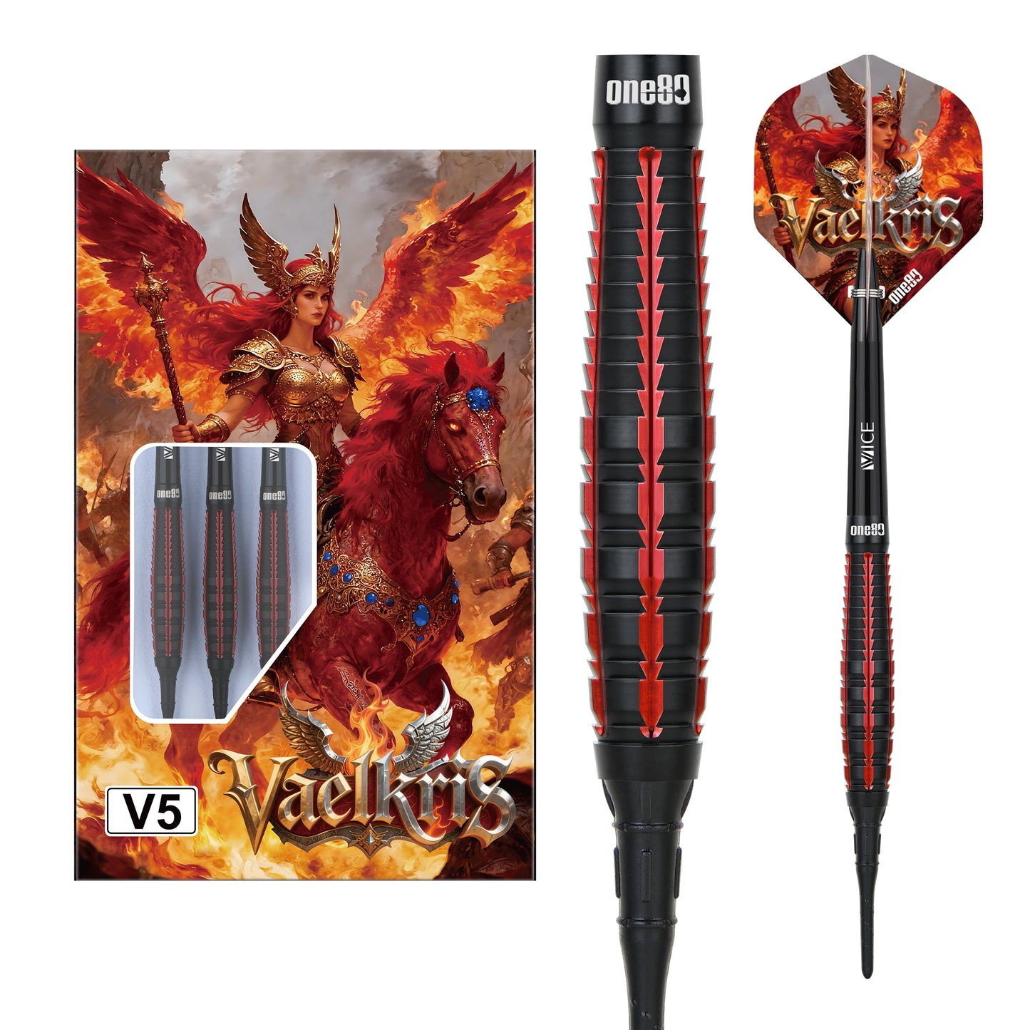 ONE80 Vaelkris V05 90% Tungsten Steel Tip Darts