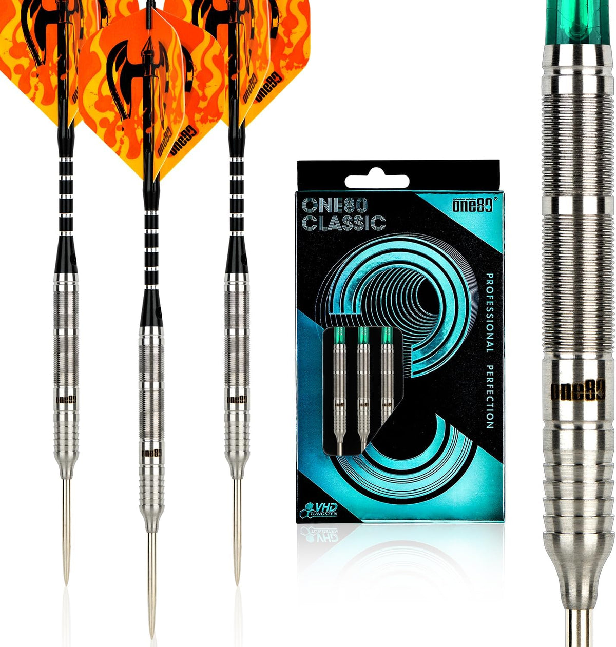One80 Classic H-22g steel tip darts