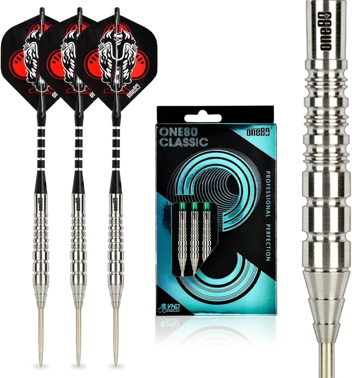 ONE80 Classic E-23g 90% tungsten steel tip darts