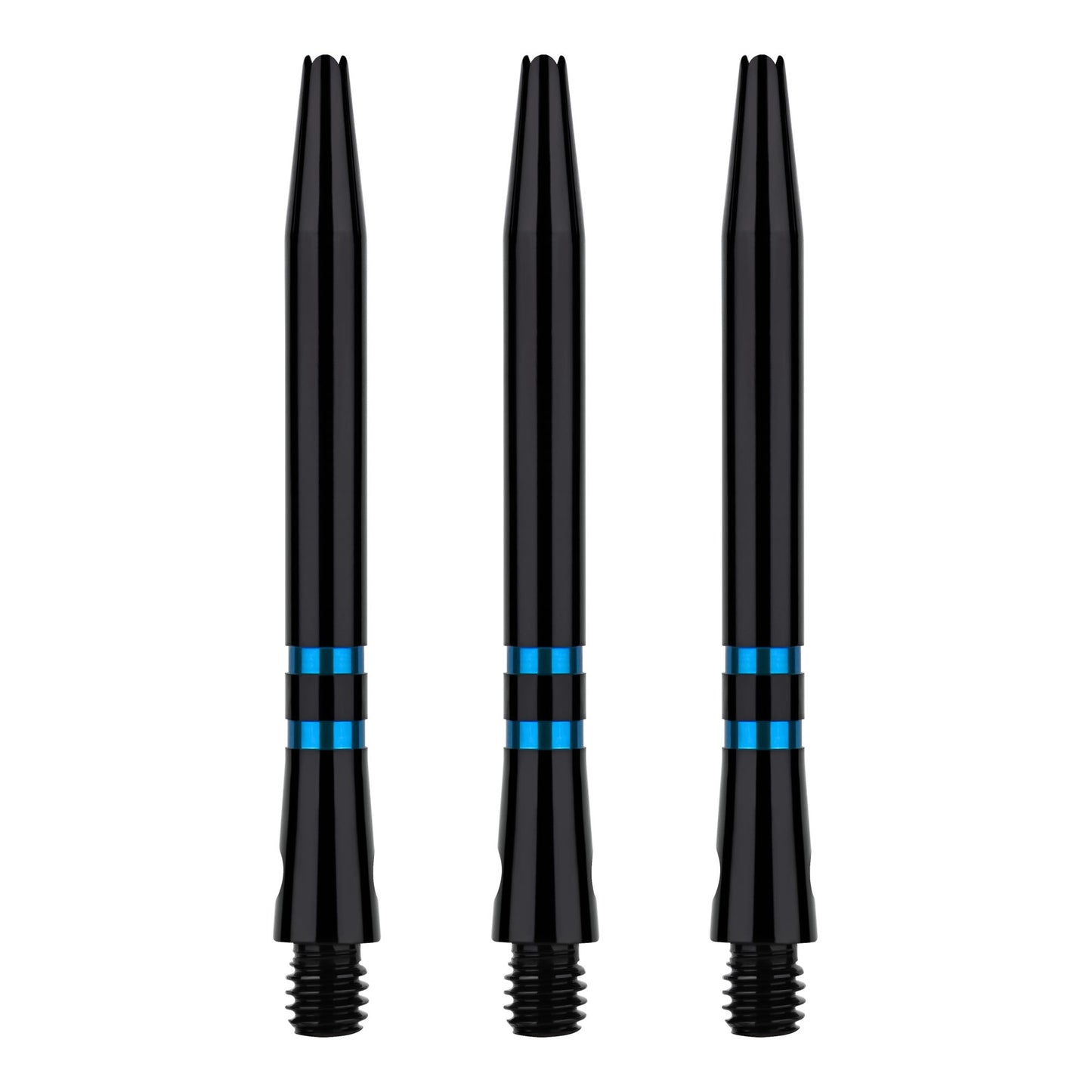ONE80 TC Alu Dart Shafts - Regrooved Stems - Black & Blue