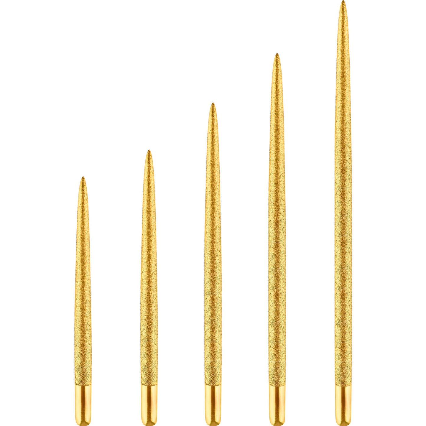 ONE80 Long Taper Dart Points - Sand Coated - Gold