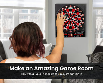 8-Player LED Electronic Dartboard Set