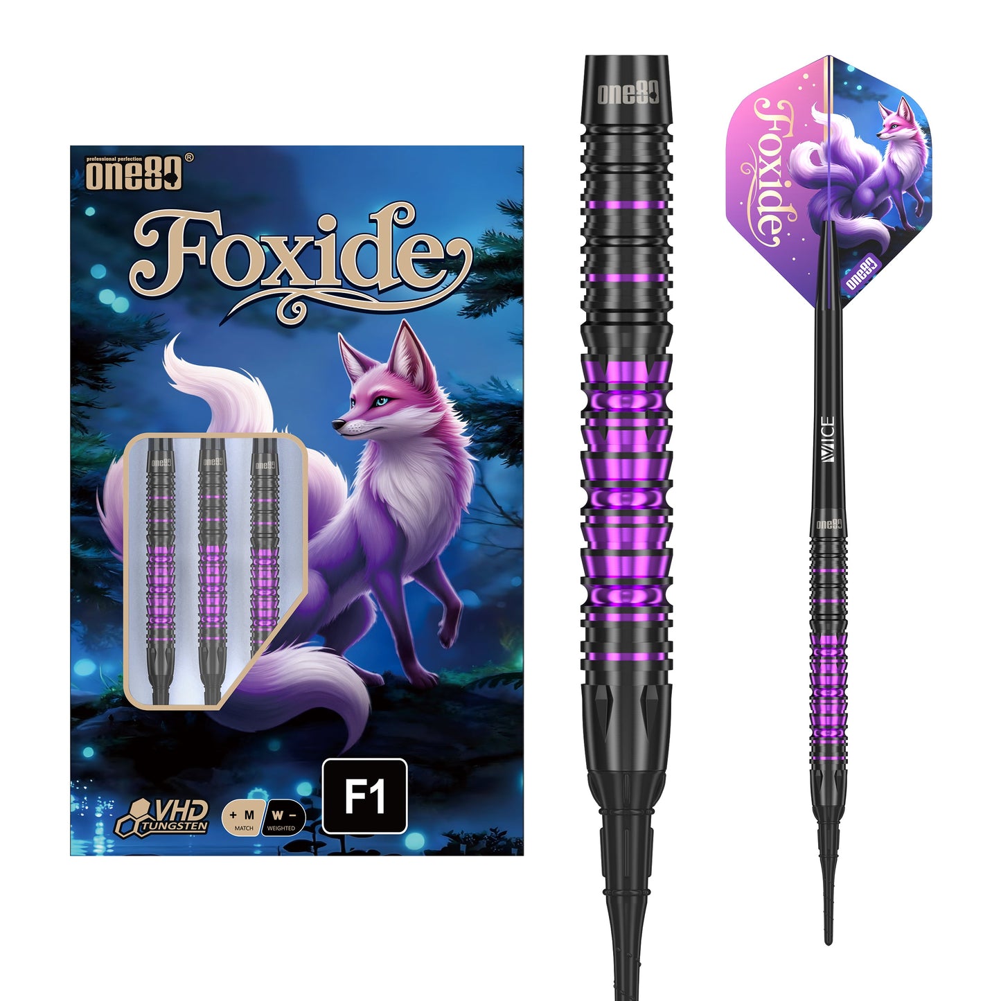 ONE80 Foxide F1 90% Tungsten Steel Tip Darts