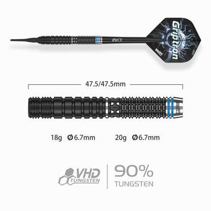 ONE80 Griptron GT4 90% Tungsten Steel Tip Darts