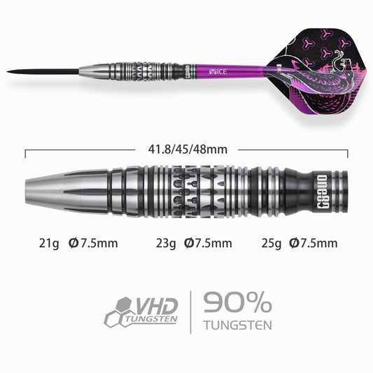 ONE80 Jelle Klaasen V3 90% Tungsten Steel Tip Darts