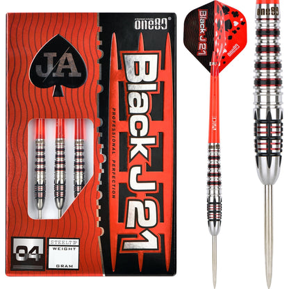 ONE80 Black J21 Darts - Steel Tip - Model 04